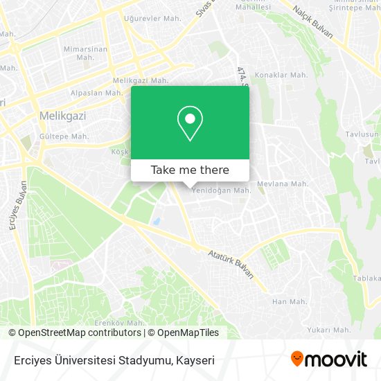 Erciyes Üniversitesi Stadyumu map