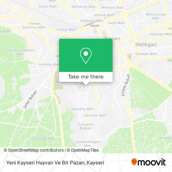 Yeni Kayseri Hayvan Ve Bit Pazarı map