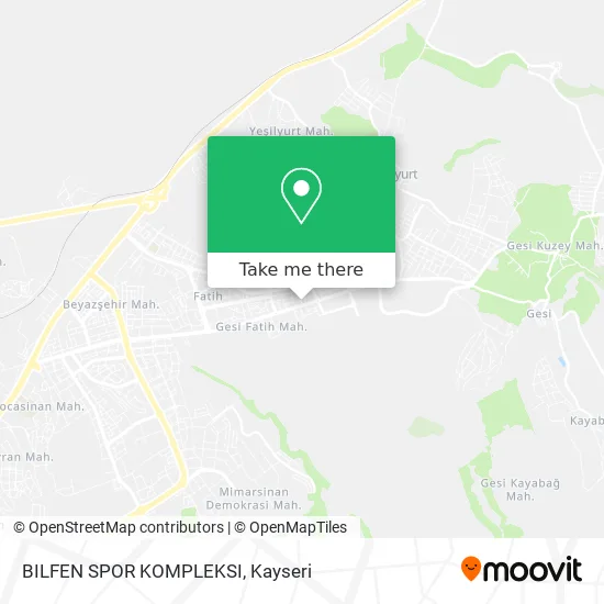 BILFEN SPOR KOMPLEKSI map
