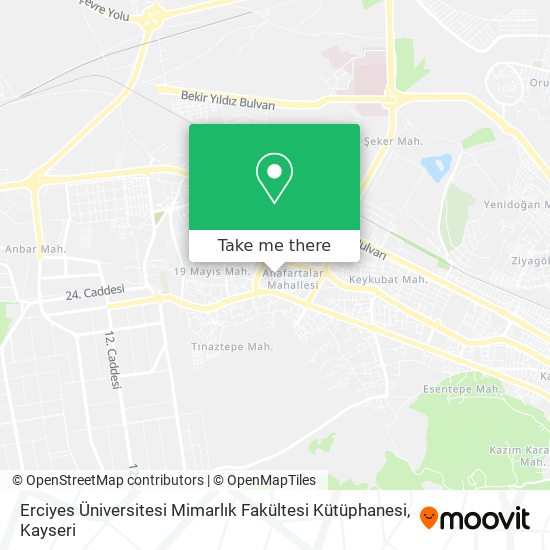 Erciyes Üniversitesi Mimarlık Fakültesi Kütüphanesi map