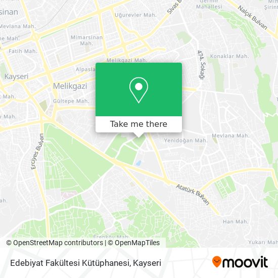 Edebiyat Fakültesi Kütüphanesi map