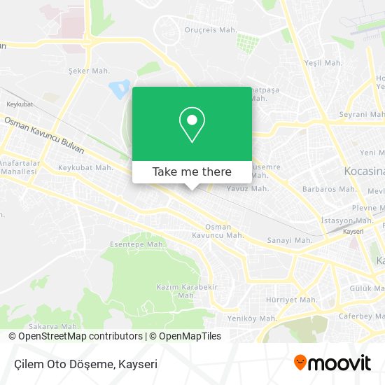 how to get to cilem oto doseme in melikgazi by bus or light rail