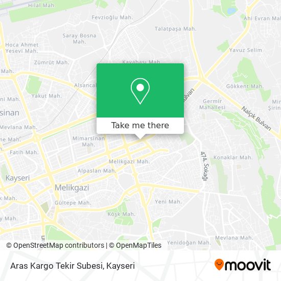 Aras Kargo Tekir Subesi map