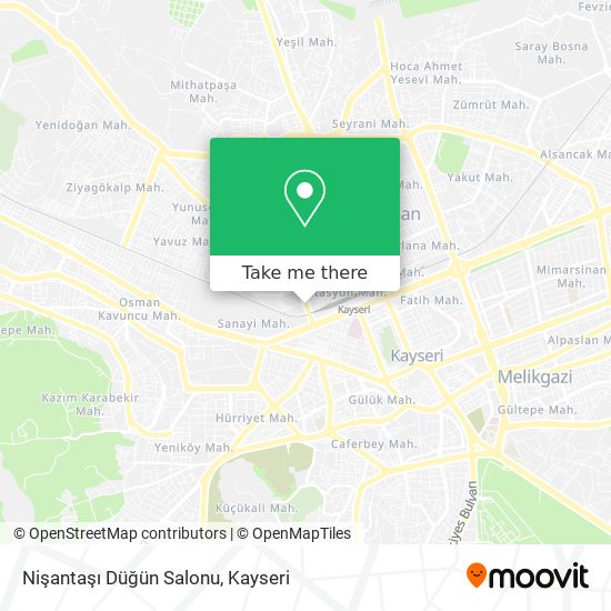 how to get to nisantasi dugun salonu in melikgazi by bus or light rail