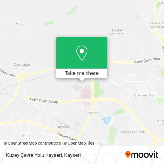 Kuzey Çevre Yolu Kayseri map