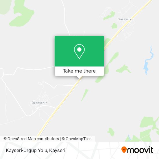 Kayseri-Ürgüp Yolu map