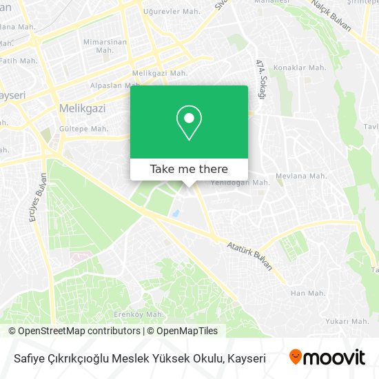 Safiye Çıkrıkçıoğlu Meslek Yüksek Okulu map