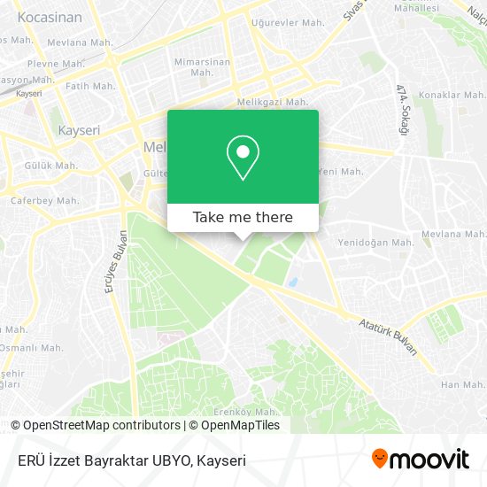 ERÜ İzzet Bayraktar UBYO map