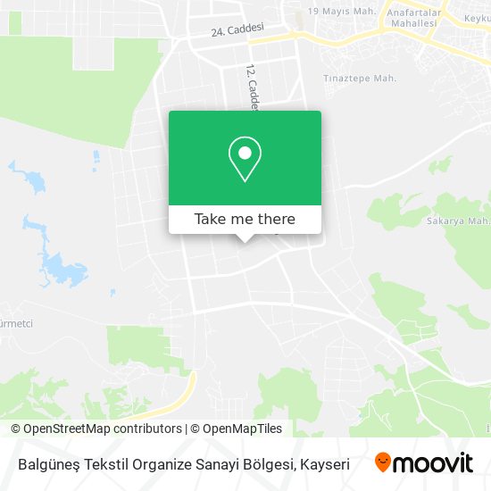Balgüneş Tekstil Organize Sanayi Bölgesi map