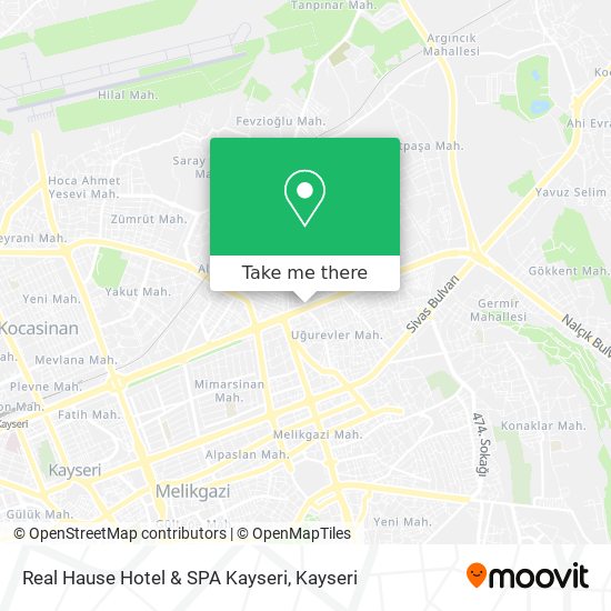 Real Hause Hotel & SPA Kayseri map