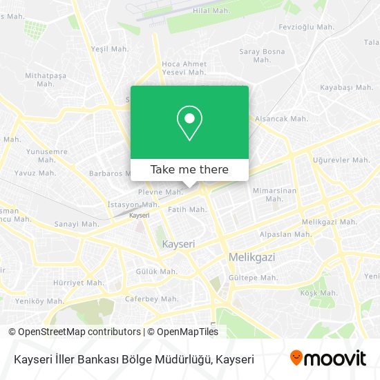 Kayseri İller Bankası Bölge Müdürlüğü map