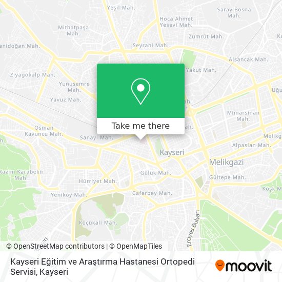 Kayseri Eğitim ve Araştırma Hastanesi Ortopedi Servisi map