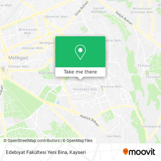 Edebiyat Fakültesi Yeni Bina map