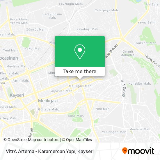VitrA Artema - Karamercan Yapı map