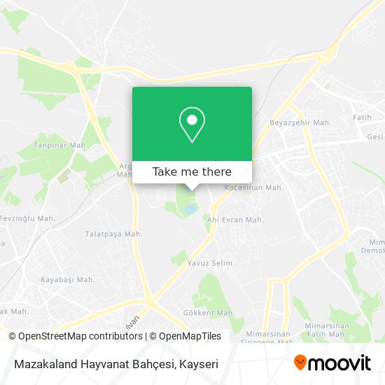 Mazakaland Hayvanat Bahçesi map