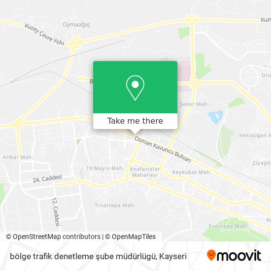 bölge trafik denetleme şube müdürlügü map