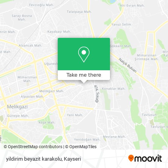 yildirim beyazit karakolu map