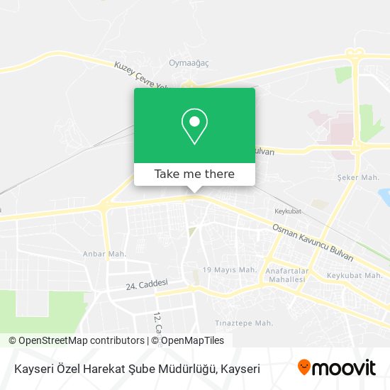 Kayseri Özel Harekat Şube Müdürlüğü map