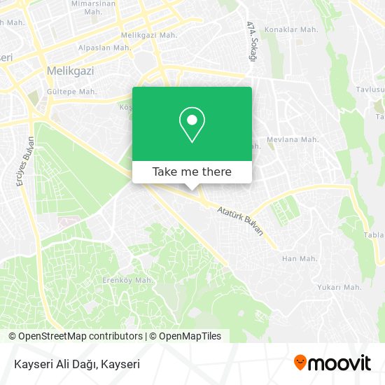 Kayseri Ali Dağı map