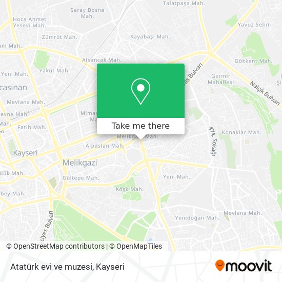 Atatürk evi ve muzesi map