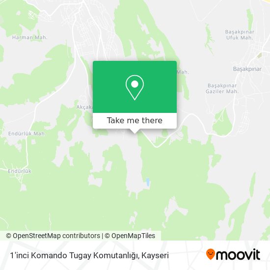 1'inci Komando Tugay Komutanlığı map