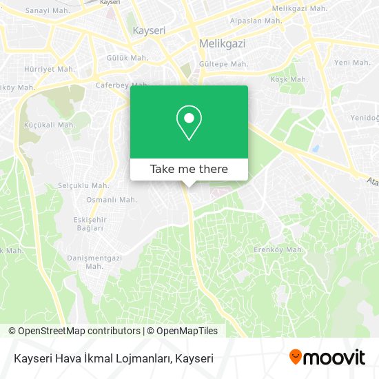 Kayseri Hava İkmal Lojmanları map