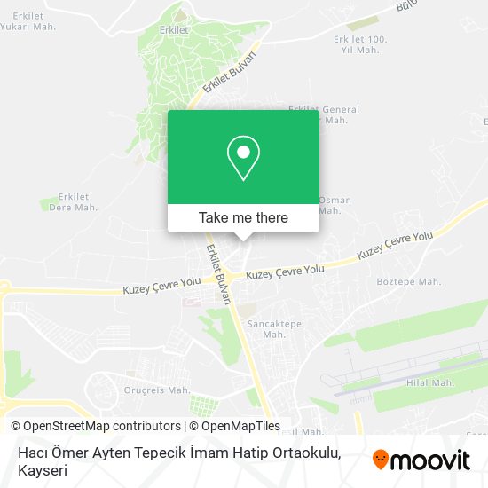 Hacı Ömer Ayten Tepecik İmam Hatip Ortaokulu map