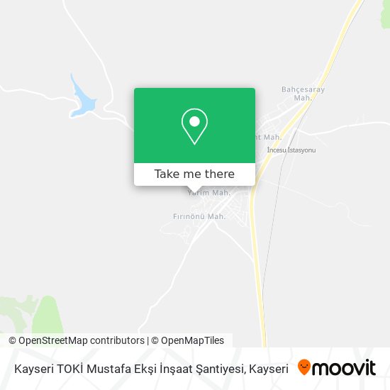 Kayseri TOKİ Mustafa Ekşi İnşaat Şantiyesi map