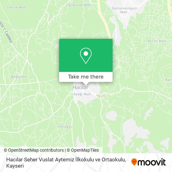 Hacılar Seher Vuslat Aytemiz İlkokulu ve Ortaokulu map