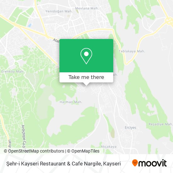 Şehr-i Kayseri Restaurant & Cafe Nargile map