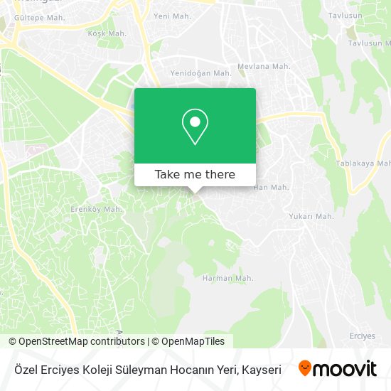 Özel Erciyes Koleji Süleyman Hocanın Yeri map