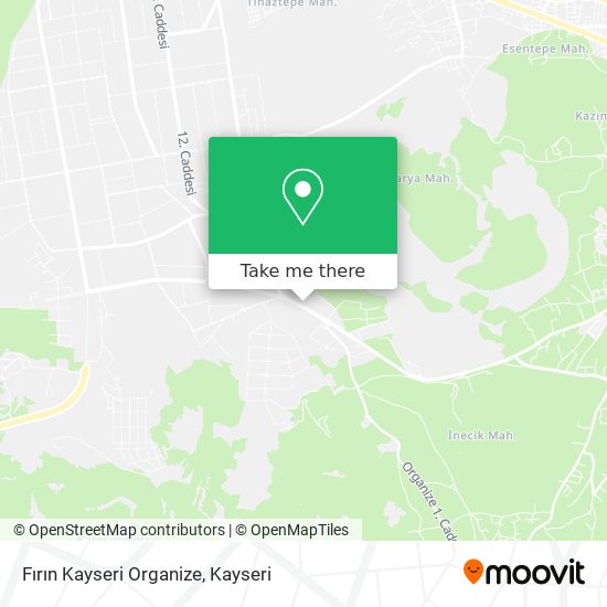 Fırın Kayseri Organize map