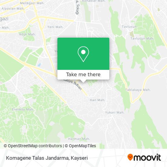 Komagene Talas Jandarma map