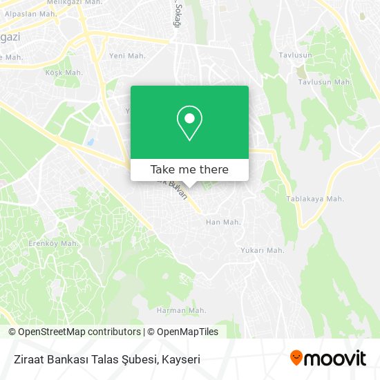 Ziraat Bankası Talas Şubesi map