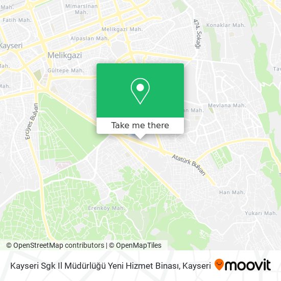 Kayseri Sgk Il Müdürlüğü Yeni Hizmet Binası map
