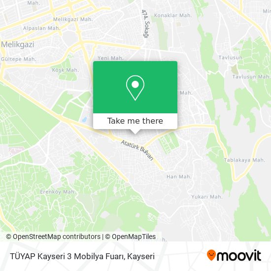 TÜYAP Kayseri 3 Mobilya Fuarı map