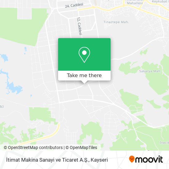 İtimat Makina Sanayi ve Ticaret A.Ş. map