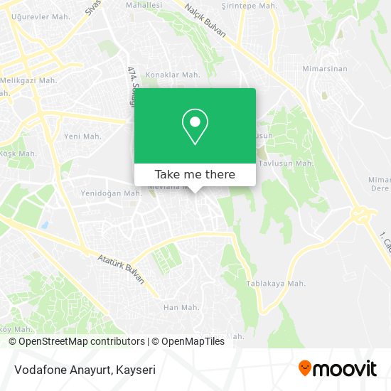 Vodafone Anayurt map