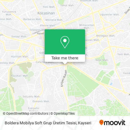 Boldera Mobilya Soft Grup Üretim Tesisi map