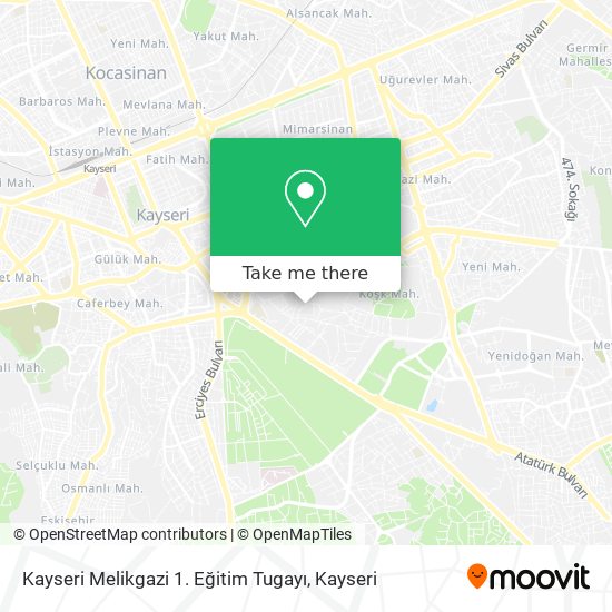 Kayseri Melikgazi 1. Eğitim Tugayı map