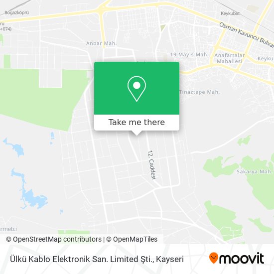 Ülkü Kablo Elektronik San. Limited Şti. map