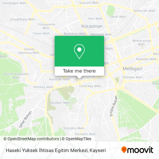 Haseki Yuksek İhtisas Egitim Merkezi map