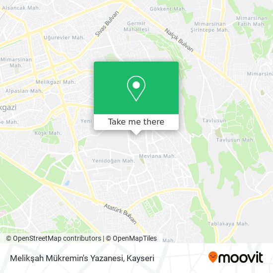 Melikşah Mükremin's Yazanesi map