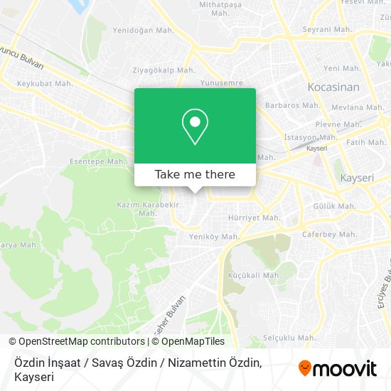 Özdin İnşaat / Savaş Özdin / Nizamettin Özdin map