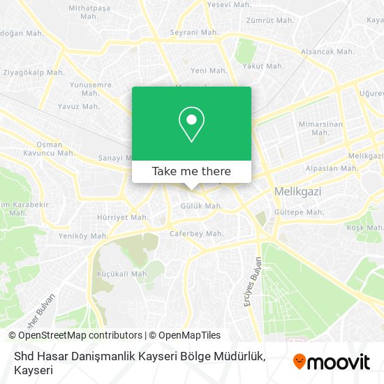 Shd Hasar Danişmanlik Kayseri Bölge Müdürlük map