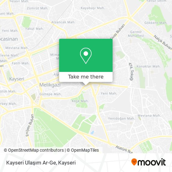 Kayseri Ulaşım Ar-Ge map