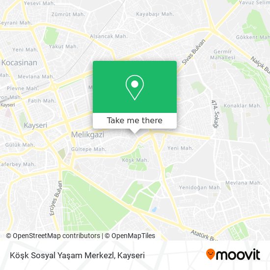 Köşk Sosyal Yaşam Merkezl map