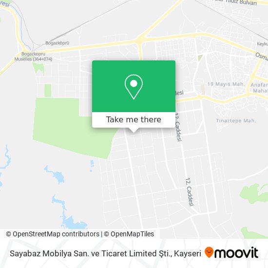 Sayabaz Mobilya San. ve Ticaret Limited Şti. map