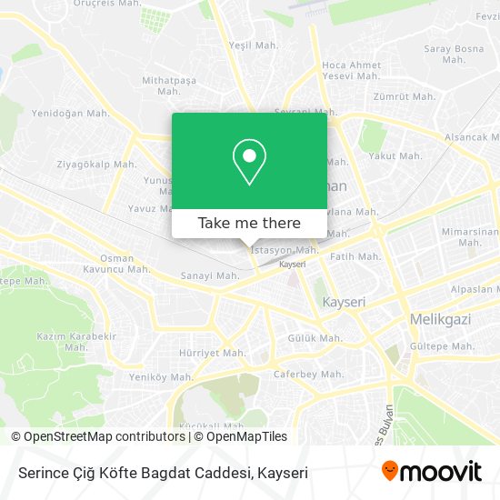 Serince Çiğ Köfte Bagdat Caddesi map