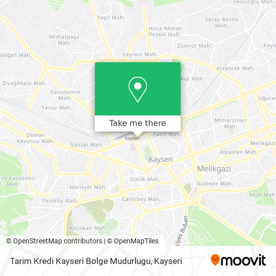 Tarim Kredi Kayseri Bolge Mudurlugu map